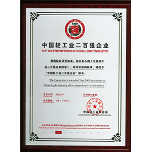 中国轻工业百强企业